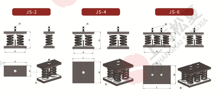 JS型彈簧減震器結(jié)構(gòu)圖